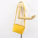 CHANEL Matelasse Shoulder Bag Lamb Skin Yellow Gold CC Auth 150813-23