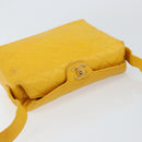 CHANEL Matelasse Shoulder Bag Lamb Skin Yellow Gold CC Auth 150813-6