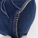 Stella MacCartney Falabella Chain Bag Polyester Blue Silver 410875 Auth 150814-10