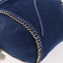 Stella MacCartney Falabella Chain Bag Polyester Blue Silver 410875 Auth 150814-11