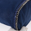Stella MacCartney Falabella Chain Bag Polyester Blue Silver 410875 Auth 150814-12