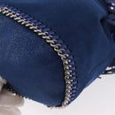 Stella MacCartney Falabella Chain Bag Polyester Blue Silver 410875 Auth 150814-13