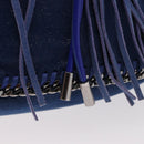 Stella MacCartney Falabella Chain Bag Polyester Blue Silver 410875 Auth 150814-14