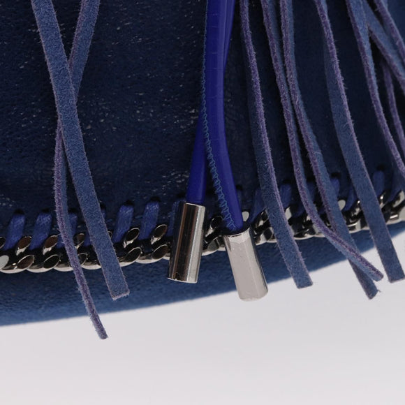Stella MacCartney Falabella Chain Bag Polyester Blue Silver 410875 Auth 150814