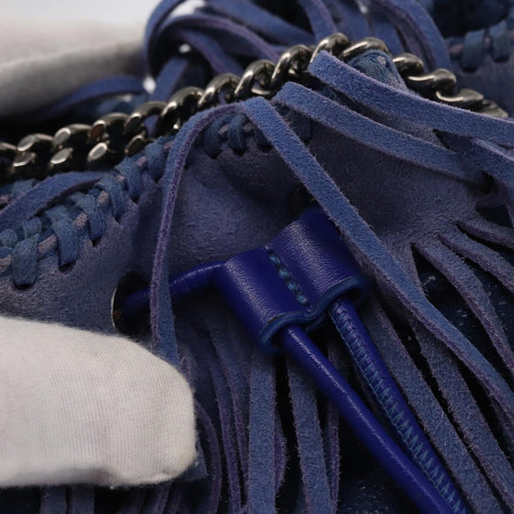 Stella MacCartney Falabella Chain Bag Polyester Blue Silver 410875 Auth 150814