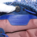 Stella MacCartney Falabella Chain Bag Polyester Blue Silver 410875 Auth 150814-16