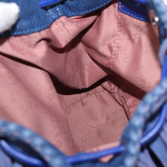 Stella MacCartney Falabella Chain Bag Polyester Blue Silver 410875 Auth 150814