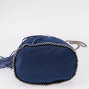 Stella MacCartney Falabella Chain Bag Polyester Blue Silver 410875 Auth 150814-9