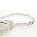 Salvatore Ferragamo Gancini Hand Bag Rattan 2way White Gold Auth 150815V-16