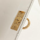 Salvatore Ferragamo Gancini Hand Bag Rattan 2way White Gold Auth 150815V-23