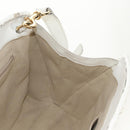 Salvatore Ferragamo Gancini Hand Bag Rattan 2way White Gold Auth 150815V-25