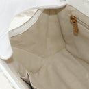 Salvatore Ferragamo Gancini Hand Bag Rattan 2way White Gold Auth 150815V-26