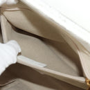 Salvatore Ferragamo Gancini Hand Bag Rattan 2way White Gold Auth 150815AV-28