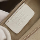 Salvatore Ferragamo Gancini Hand Bag Rattan 2way White Gold Auth 150815V-11