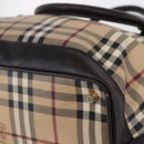 BURBERRY Nova Check Tote Bag PVC Beige Gold Auth 150816-15