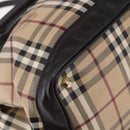 BURBERRY Nova Check Tote Bag PVC Beige Gold Auth 150816-16