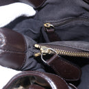 BURBERRY Nova Check Tote Bag PVC Beige Gold Auth 150816-11