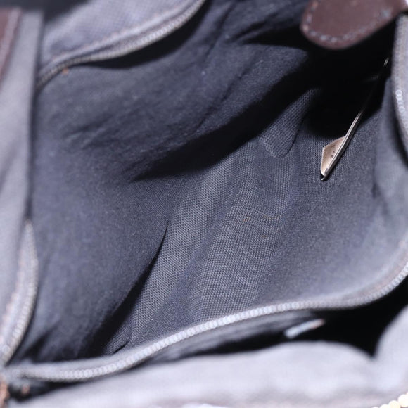 BURBERRY Nova Check Tote Bag PVC Beige Gold Auth 150816