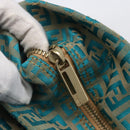 FENDI Zucchino Canvas Mamma Baguette Tote Bag Green Auth 150817-10