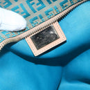 FENDI Zucchino Canvas Mamma Baguette Tote Bag Green Auth 150817-18