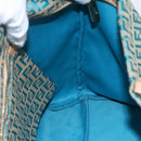 FENDI Zucchino Canvas Mamma Baguette Tote Bag Green Auth 150817-19