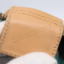 FENDI Zucchino Canvas Mamma Baguette Tote Bag Green Auth 150817-12