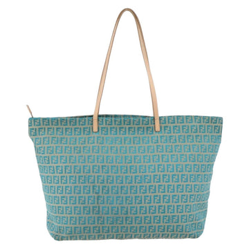 FENDI Zucchino Canvas Mamma Baguette Tote Bag Green Auth 150817 - 0