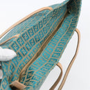 FENDI Zucchino Canvas Mamma Baguette Tote Bag Green Auth 150817-6
