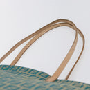 FENDI Zucchino Canvas Mamma Baguette Tote Bag Green Auth 150817-8