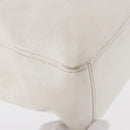 CHANEL COCO Mark Hand Bag Caviar Skin White Gold CC Auth 150819-14