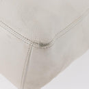 CHANEL COCO Mark Hand Bag Caviar Skin White Gold CC Auth 150819-9