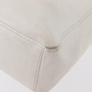 CHANEL COCO Mark Hand Bag Caviar Skin White Gold CC Auth 150819-16