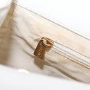 CHANEL COCO Mark Hand Bag Caviar Skin White Gold CC Auth 150819-20