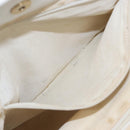 CHANEL COCO Mark Hand Bag Caviar Skin White Gold CC Auth 150819-11