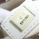 CHANEL COCO Mark Hand Bag Caviar Skin White Gold CC Auth 150819-12