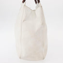 CHANEL COCO Mark Hand Bag Caviar Skin White Gold CC Auth 150819-3