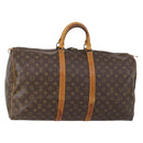 LOUIS VUITTON Monogram Keepall 55 Boston Bag M41424 LV Auth 150835-1