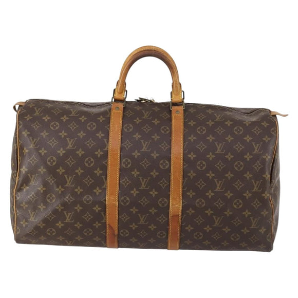 LOUIS VUITTON Monogram Keepall 55 Boston Bag M41424 LV Auth 150835