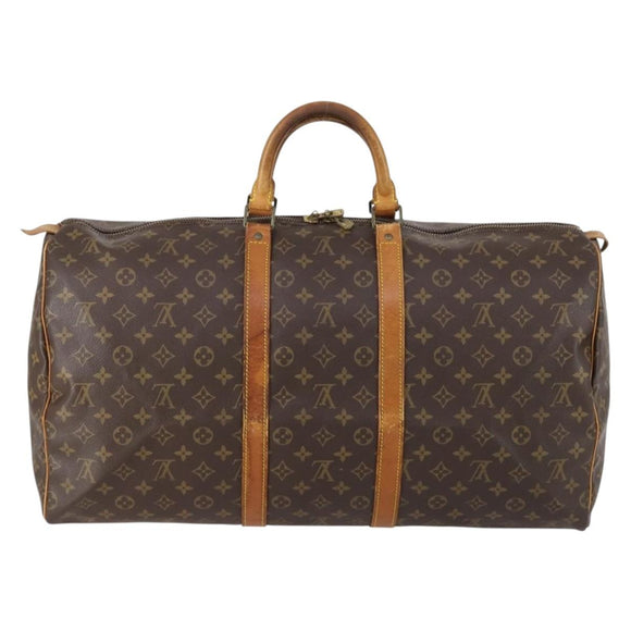 LOUIS VUITTON Monogram Keepall 55 Boston Bag M41424 LV Auth 150835