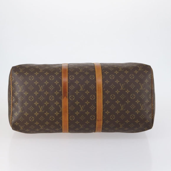 LOUIS VUITTON Monogram Keepall 55 Boston Bag M41424 LV Auth 150835