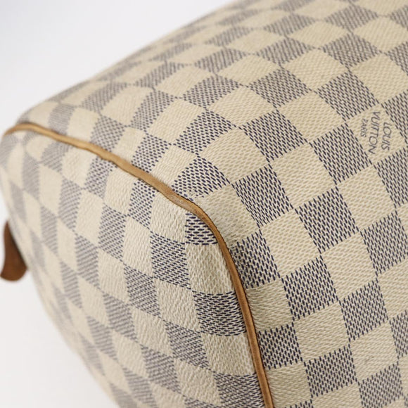 LOUIS VUITTON Damier Azur Speedy 30 Hand Bag N41533 LV Auth 150836
