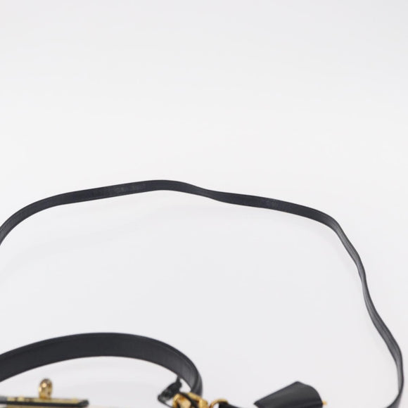 MCM Logogram Vicetos Hand Bag PVC Leather 2way White Gold Auth 150837