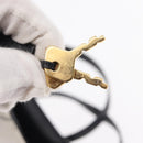 MCM Logogram Vicetos Hand Bag PVC Leather 2way White Gold Auth 150837-19