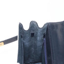 MCM Logogram Vicetos Hand Bag PVC Leather 2way White Gold Auth 150837-25