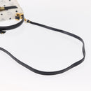 MCM Logogram Vicetos Hand Bag PVC Leather 2way White Gold Auth 150837-9