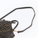 FENDI Zucca Canvas Hand Bag 2way Black Brown Auth 150838-15