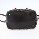 FENDI Zucca Canvas Hand Bag 2way Black Brown Auth 150838-5