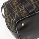 FENDI Zucca Canvas Hand Bag 2way Black Brown Auth 150838-18