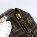 FENDI Zucca Canvas Hand Bag 2way Black Brown Auth 150838-20