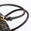 FENDI Zucca Canvas Hand Bag 2way Black Brown Auth 150838-14